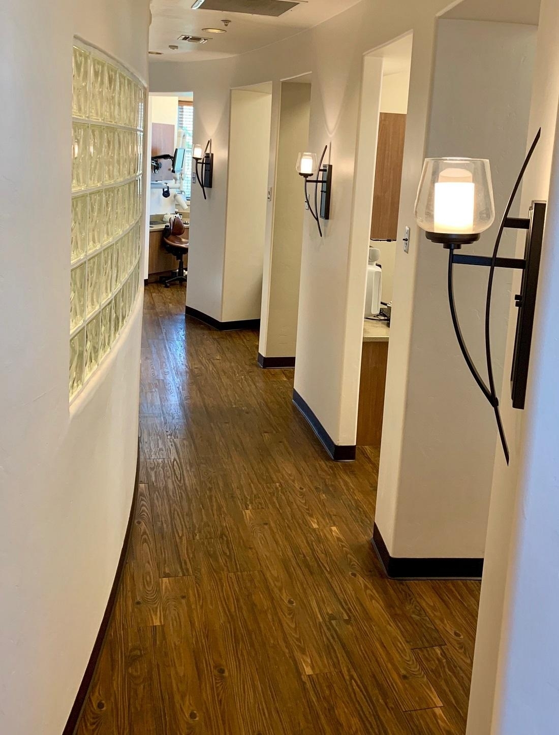 the hallway of smith dentalworks office in oro valley